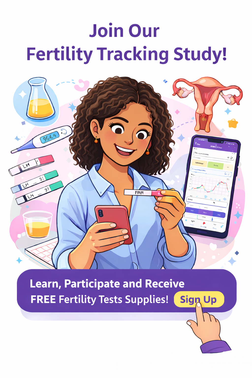 Join our fertility tracking study poster